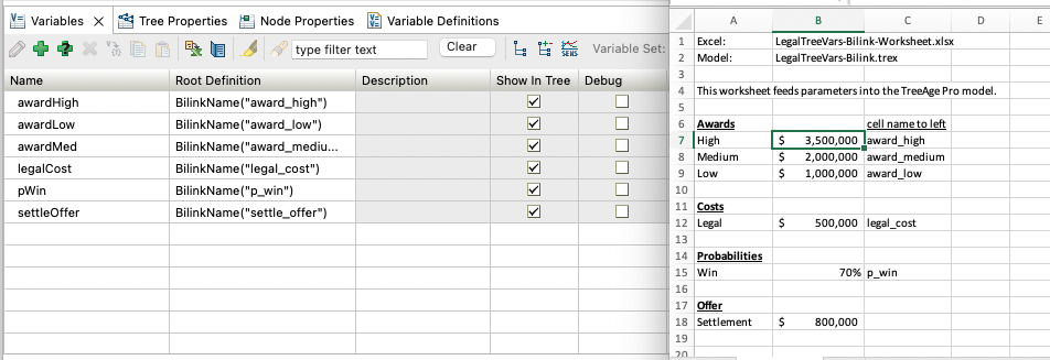 Treeage Example Introducing the Example Model using Bilinks