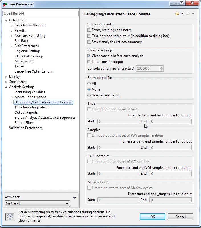 Debug Using the Calculation Trace Console