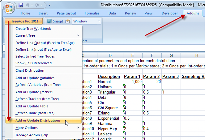 Edit Model Inputs in Excel