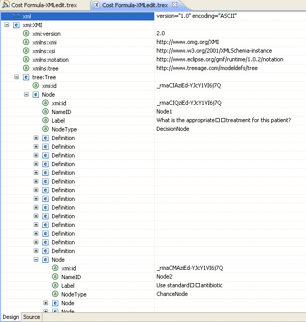 Viewing and editing document XML
