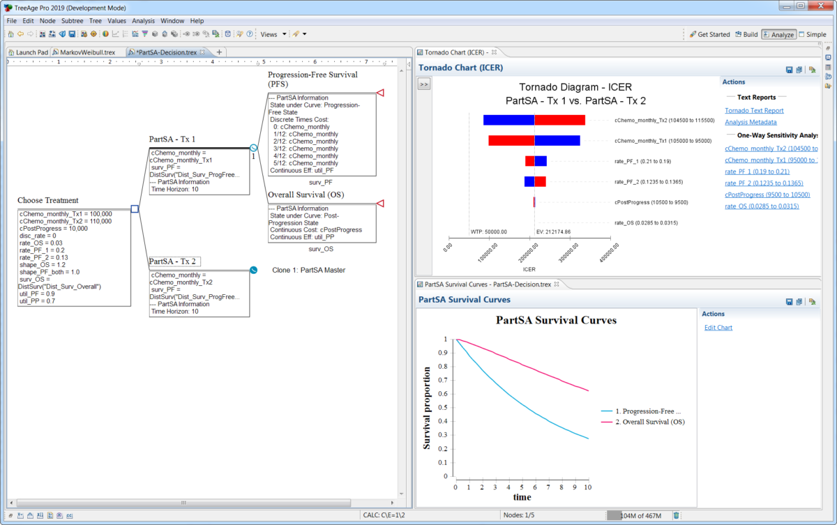 TreeAge Pro provides a robust healthcare modeling framework